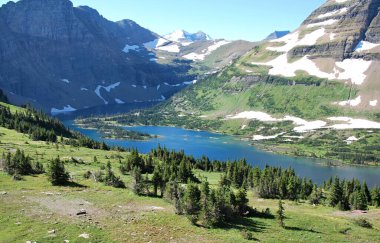 Montana 'daki Buzul Ulusal Parkı' nda Panorama Dağı manzarası