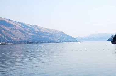 Columbia Nehri, Oregon - Washington Panorama Peyzajı