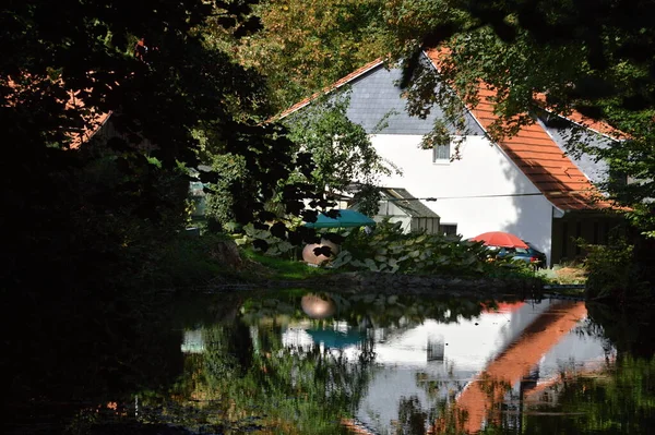 Historická Budova Městě Ilsenburg Podzim Harzských Horách Sasko Anhaltsko — Stock fotografie