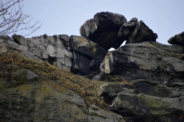 ザクセン州ハーツ山脈の悪魔の壁の岩 Anhalt — ストック写真