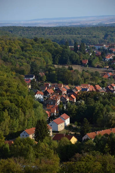 Panorama Vieille Ville Ilsenburg Automne Dans Les Montagnes Harz Saxe — Photo