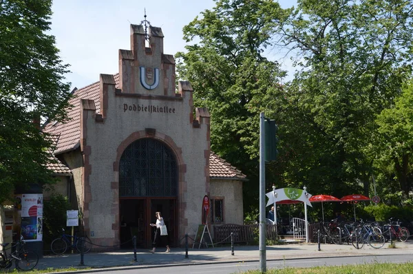 Pouliční Scéna Sousedství Dahlem Zehlendorf Berlíně Hlavní Město Německa — Stock fotografie