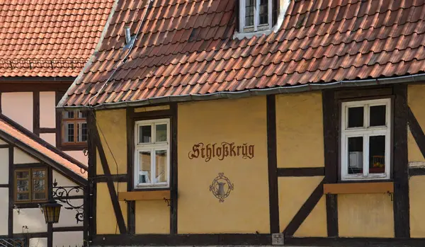 Edifício Histórico Cidade Velha Quedlinburg Nas Montanhas Harz Saxônia Anhalt — Fotografia de Stock