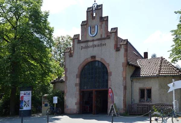 Stacja Metra Podbielsky Aleja Sąsiedztwie Dahlem Zehlendorf Berlinie Stolica Niemiec — Zdjęcie stockowe