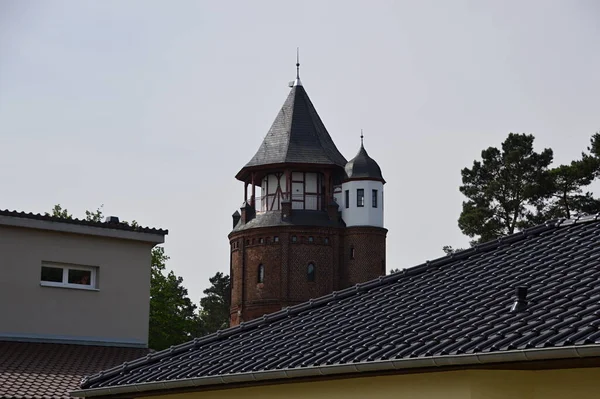 Zabytkowy Budynek Wzgórzu Funkerberg Mieście Koenigswusterhausen Brandenburgia — Zdjęcie stockowe