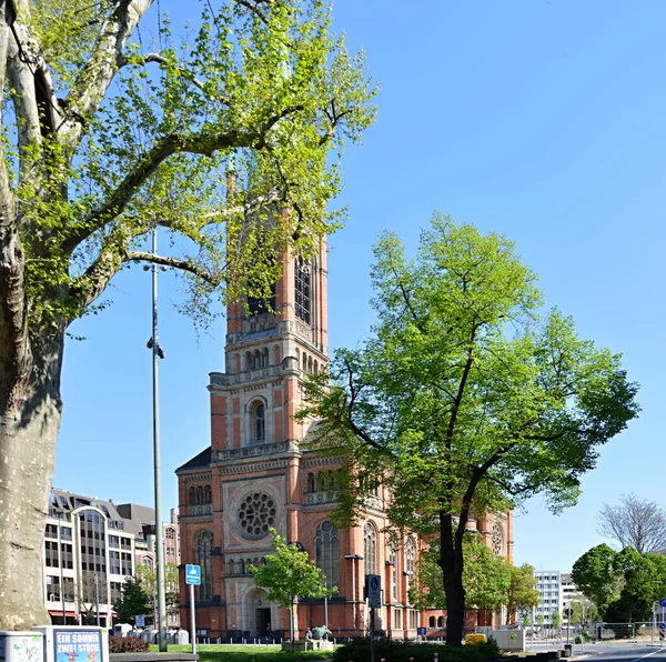 Историческая Церковь Дюссельдорфе Столице Северного Рейна Вестфалии — стоковое фото