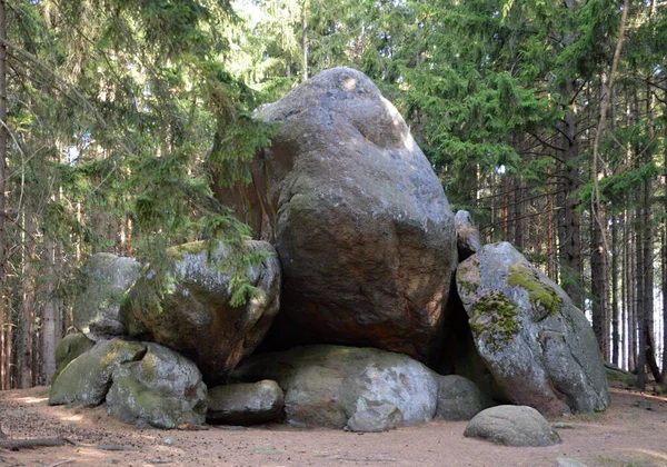 Rock Froschfelsen Autumn Harz Mountains Saxony Anhalt — Stock Photo, Image