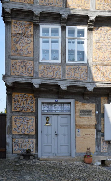 Edifícios Históricos Cidade Velha Quedlinburg Nas Montanhas Harz Saxônia Anhalt — Fotografia de Stock