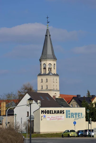 Ιστορικά Κτίρια Στην Παλιά Πόλη Του Bad Dueben Σαξονία — Φωτογραφία Αρχείου