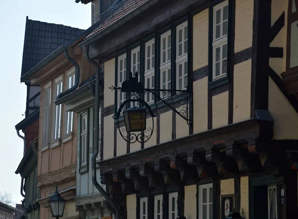 Edifici Storici Nel Centro Storico Quedlinburg Nelle Montagne Harz Sassonia — Foto Stock