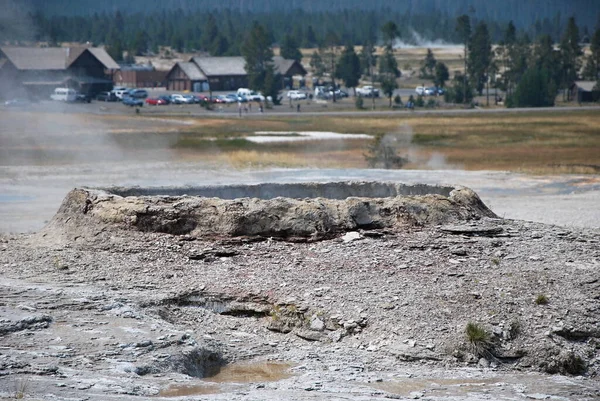 Gejzír Yellowstone Nemzeti Parkban Wyoming — Stock Fotó