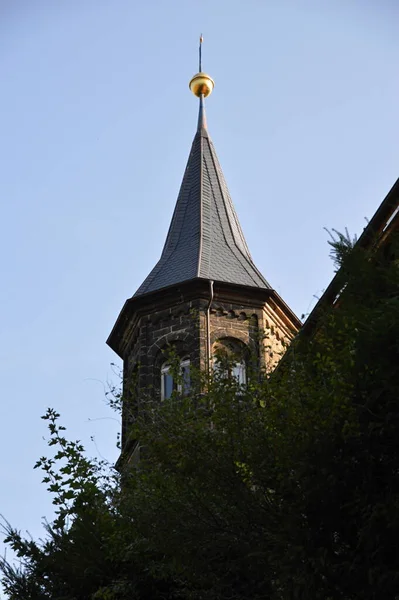 Historische Burg Und Kloster Herbst Der Stadt Ilsenburg Harz Sachsen — Stockfoto