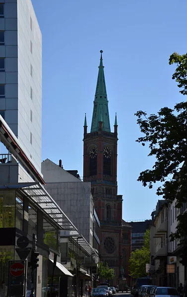 Историческая Церковь Старом Городе Дюссельдорфа Столица Северного Рейна Вестфалия — стоковое фото
