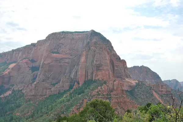 Red Rock Mountain Landskap Kolob Canyon Zion National Park Utah — Stockfoto