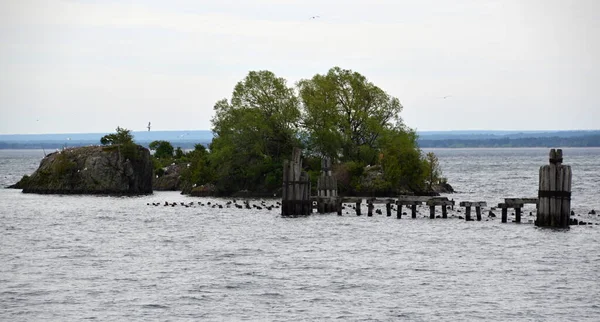 Nabrzeże Nad Jeziorem Superior Marquette Michigan — Zdjęcie stockowe