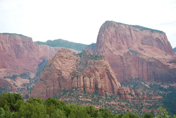 Red Rock Mountain Paesaggio Nel Kolob Canyon Parco Nazionale Zion — Foto Stock