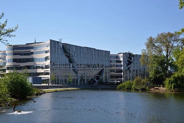 Edificios Modernos Centro Duesseldorf Capital Del Rin Del Norte Westfalia — Foto de Stock