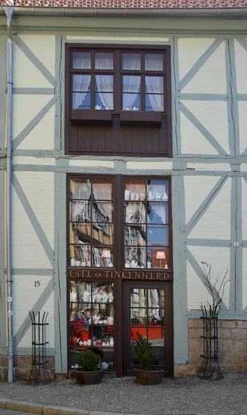 Edifício Histórico Cidade Velha Quedlinburg Saxônia Anhalt — Fotografia de Stock