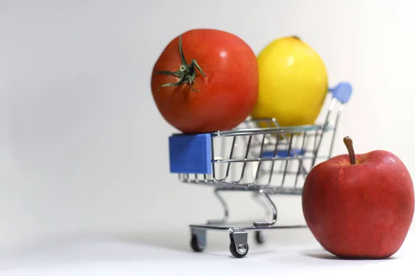 Tomate Ronde Rouge Pomme Douce Rouge Citron Jaune Aigre Ovale — Photo