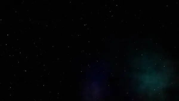 Abstrato Fantasia Céu Estrelado Noite Com Uma Nebulosa Aquamarine White — Fotografia de Stock