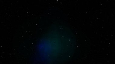 Aquamarine-White nebulasıyla soyut fantezi yıldızlı gece gökyüzü