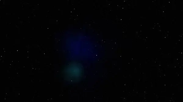 Ciel Nocturne Étoilé Fantasmé Abstrait Avec Une Nébuleuse Noir Aquamarine — Photo