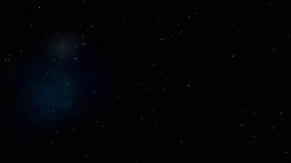 Astratta Fantasia Cielo Stellato Notturno Con Una Buia Nebulosa Cyan — Foto Stock