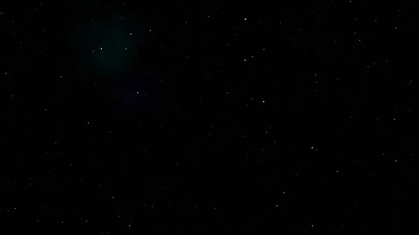 Fantasia Astratta Cielo Stellato Notturno Con Una Buia Nebulosa Cyan — Foto Stock