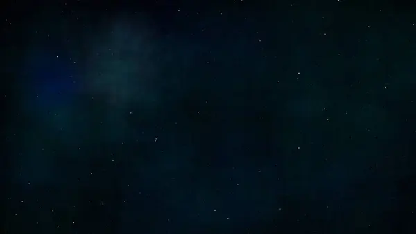 Fantasía Abstracta Cielo Nocturno Estrellado Con Una Nebulosa Cian Aqua — Foto de Stock