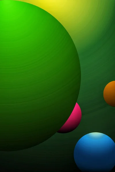 vector abstract background with glossy circles, spheres, illustration