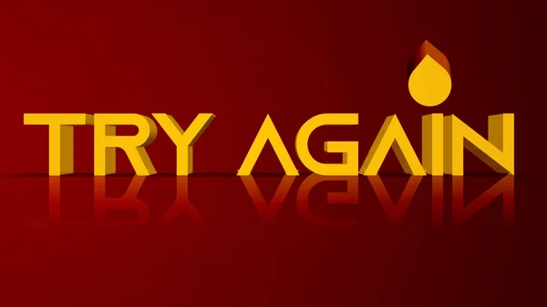 illustration of a burning candle with a flame on a red background