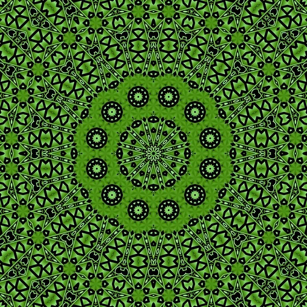 green floral ornament. abstract fractal pattern.