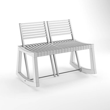 modern minimal furniture with white background studio style, its mixer of different wooden vs concrete textures, some are wire-frame furniture some are good quality pink furniture