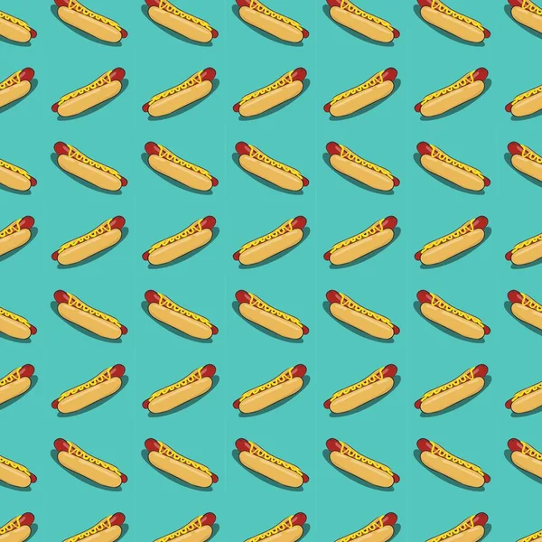 Abstract Geometric Hot Dog Pattern Shape Colourful Textile Fashion Texture — Foto Stock