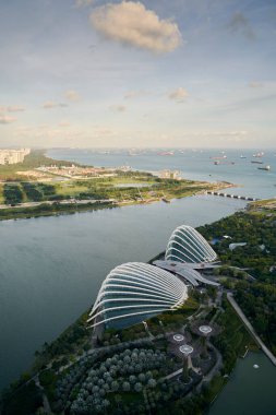 SINGAPORE - 27 Şubat 2015: Körfez kenarındaki Garden 'ın seri görüntüsü. Körfez kenarındaki Bahçe, Singapur 'un ünlü turistik yeridir..