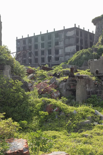 Hashima Island Nagasaki City Japan Greenery Battleship Island Selective Focus — Stockfoto