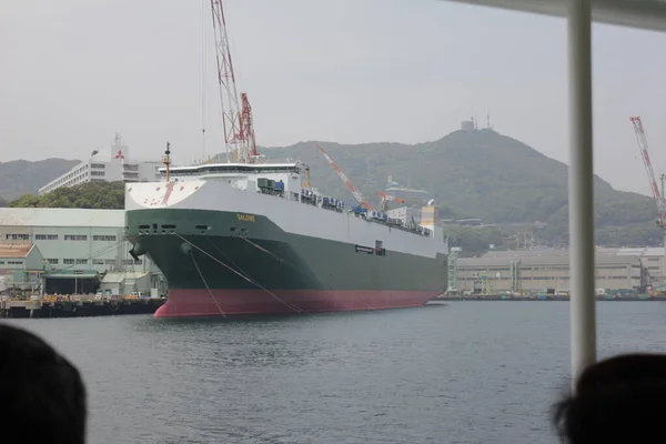 Großes Schiff Steht Hafen Hafenhandelsplatz Für Die Länder Großes Schiff — Stockfoto