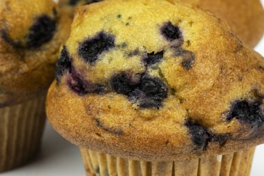 Freshly made blueberry muffins. 