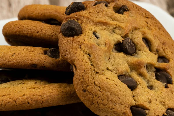 Frissen Sült Csokoládé Chip Cookie Kat — Stock Fotó