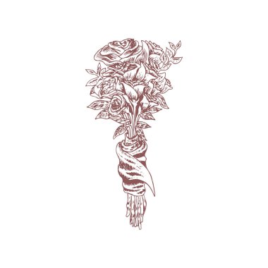 Classic Flower Bouquet Illustration