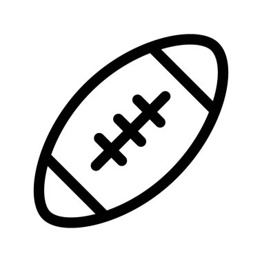 Ragbi topu ikonunun illüstrasyon vektörü grafiği. Lig, hobi, rekabet, eğlence vesaire için uygun.