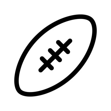 Ragbi topu ikonunun illüstrasyon vektörü grafiği. Lig, hobi, rekabet, eğlence vesaire için uygun.