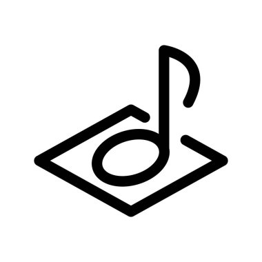 Müzik simgesinin illüstrasyon vektör grafiği