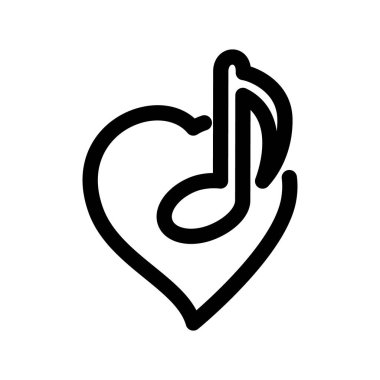 Müzik simgesinin illüstrasyon vektör grafiği