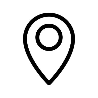 İğne konumu simgesinin İllüstrasyon Vektörü grafiği. Gezi, GPS, konum, harita, navigasyon vs. için uygun.