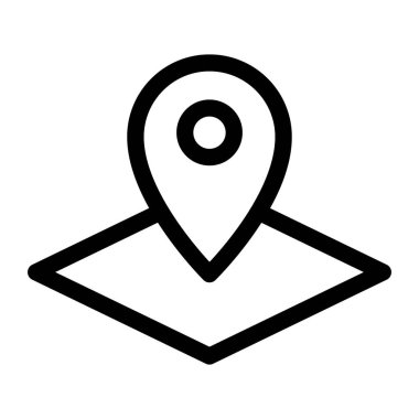 İğne konumu simgesinin İllüstrasyon Vektörü grafiği. Gezi, GPS, konum, harita, navigasyon vs. için uygun.