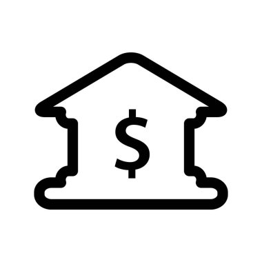 Illustration Vector Graphic of Bank icon template