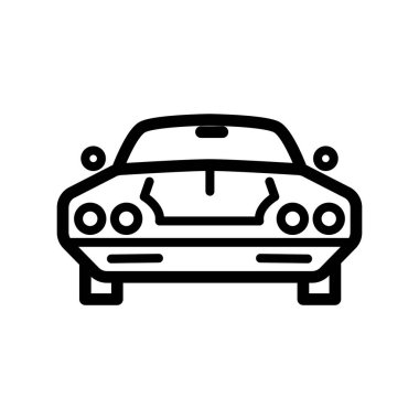 Araba simgesinin illüstrasyon vektörü grafiği
