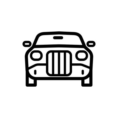 Araba simgesinin illüstrasyon vektörü grafiği