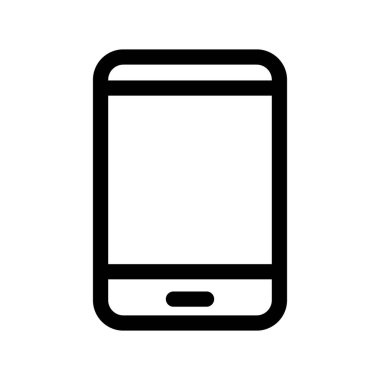 Akıllı telefon simgesinin görselleme vektörü grafiği. İletişim, telefon, iletişim vs. için uygun.